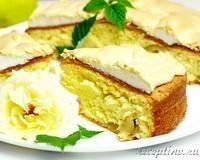 Бисквитный яблочный пирог с меренгой - рецепт с фото